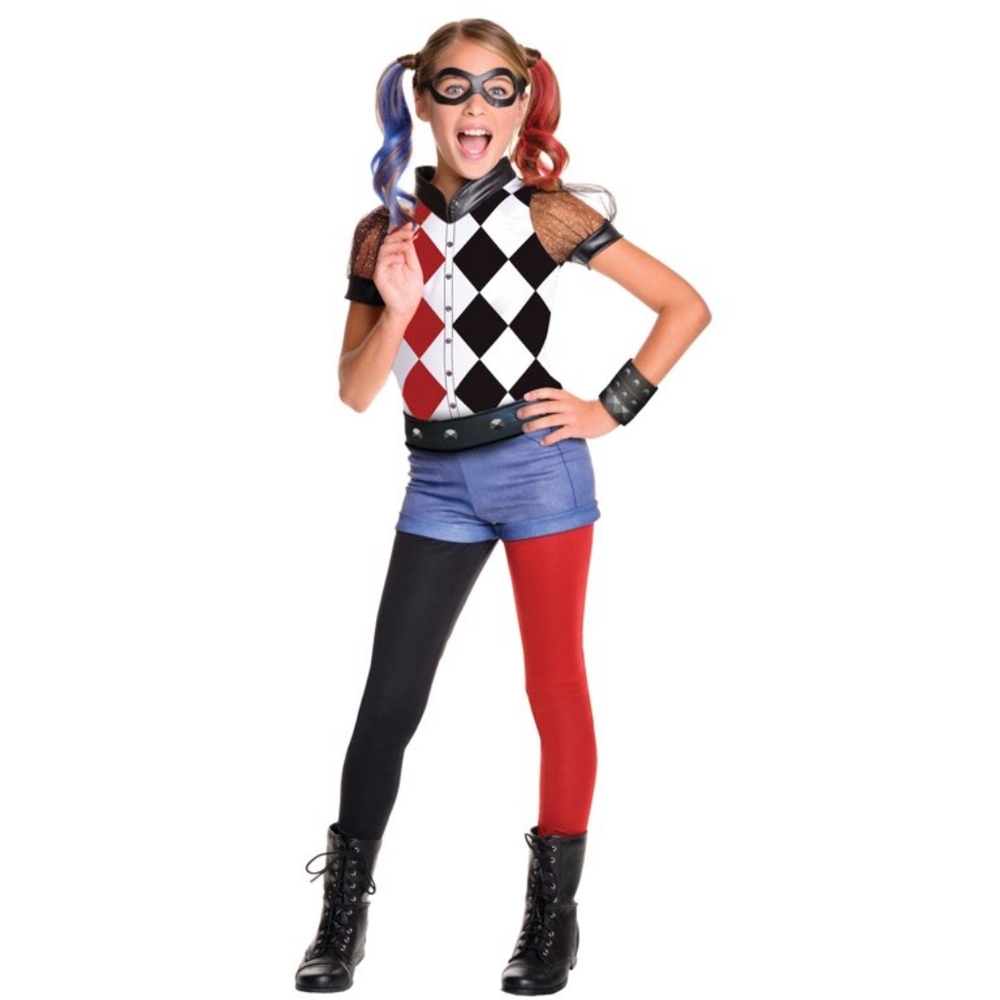 DC Superhero Girls: Harley Quinn Deluxe Child Costume small 4-6